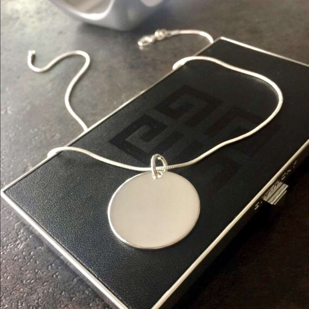 ✨ 925 Sterling Silver Disc Pendant Necklace✨